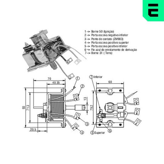 ZM904 - Solenoid Switch, starter 