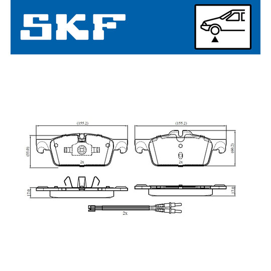 VKBP 80207 E - Bromsbeläggssats, skivbroms 