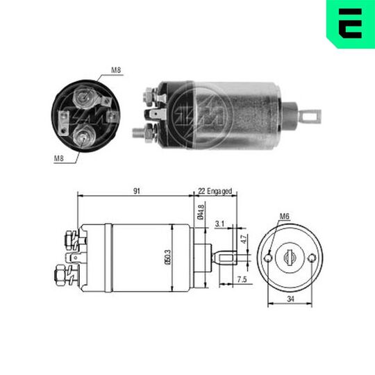 ZM724 - Magnetlülitus, starter 