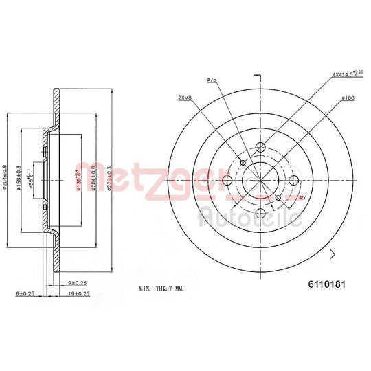 6110181 - Brake Disc 