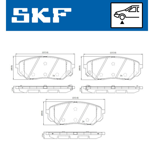 VKBP 80636 A - Piduriklotsi komplekt,ketaspidur 