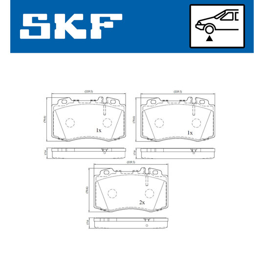 VKBP 80198 E - Brake Pad Set, disc brake 