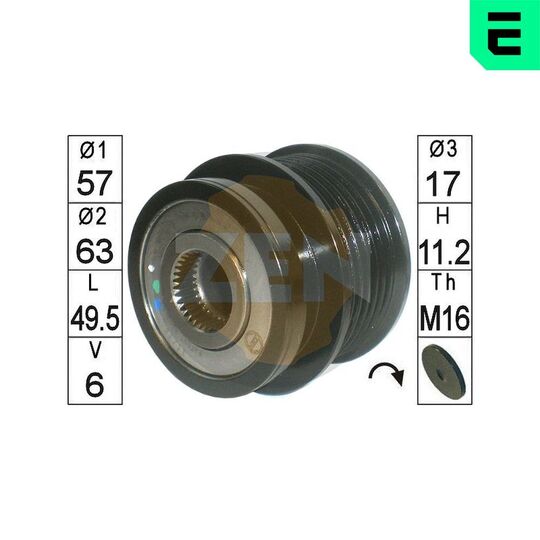 ZN6010 - Alternator Freewheel Clutch 