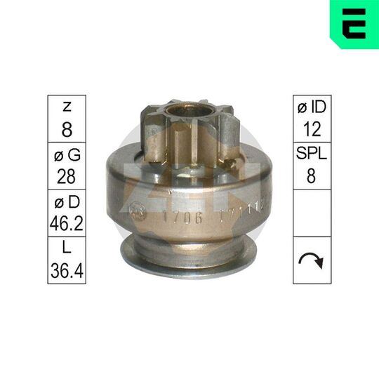 ZN1706 - Freewheel Gear, starter 