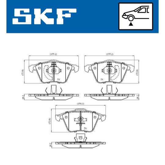 VKBP 80272 - Bromsbeläggssats, skivbroms 