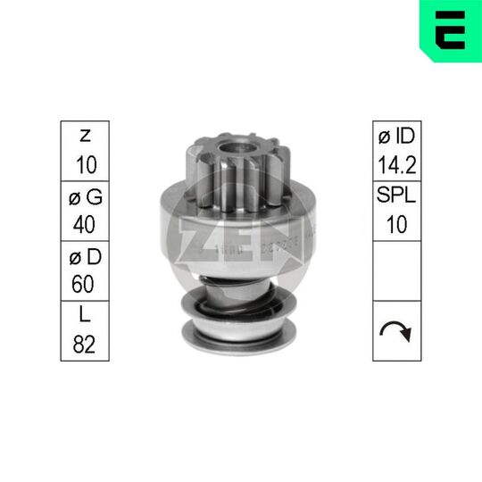 ZN1600 - Freewheel Gear, starter 