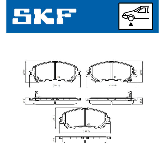 VKBP 80108 A - Brake Pad Set, disc brake 