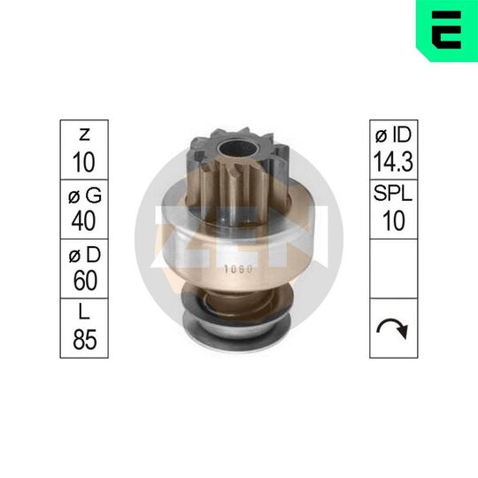 ZN1060 - Freewheel Gear, starter 