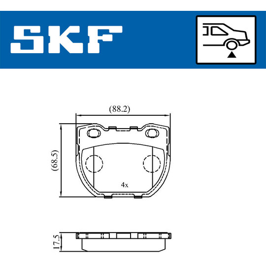 VKBP 90514 - Piduriklotsi komplekt,ketaspidur 