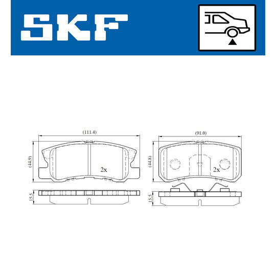 VKBP 90222 - Brake Pad Set, disc brake 