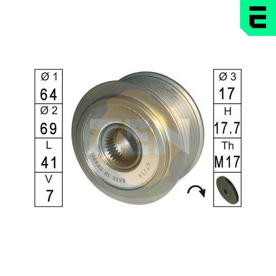 ZN5607 - Alternator Freewheel Clutch 