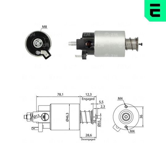 ZM1665 - Solenoid Switch, starter 