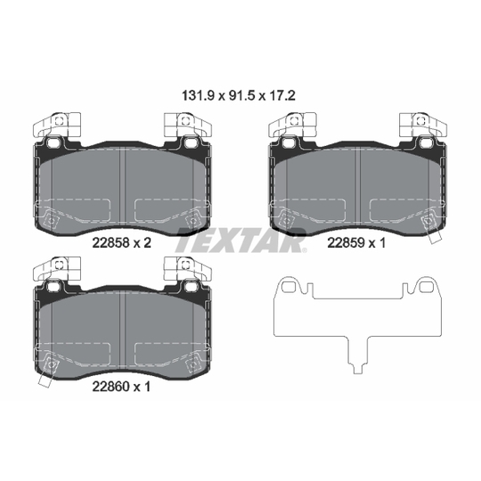 2285801 - Brake Pad Set, disc brake 