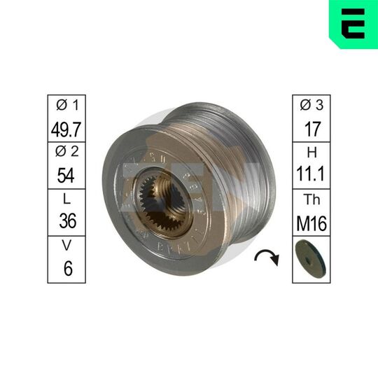 ZN5463 - Alternator Freewheel Clutch 