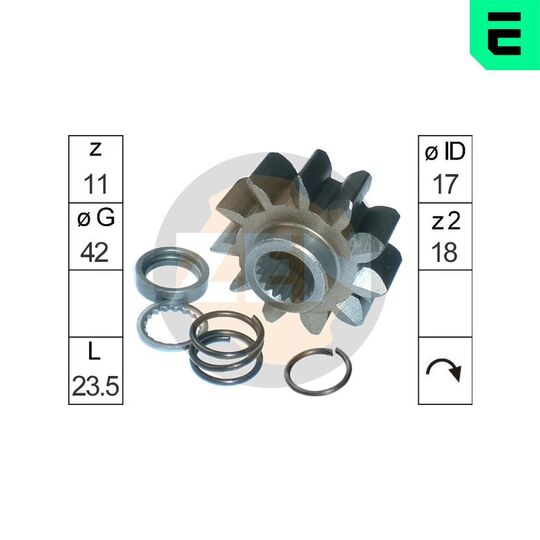 ZN12609 - Pinion, starter 