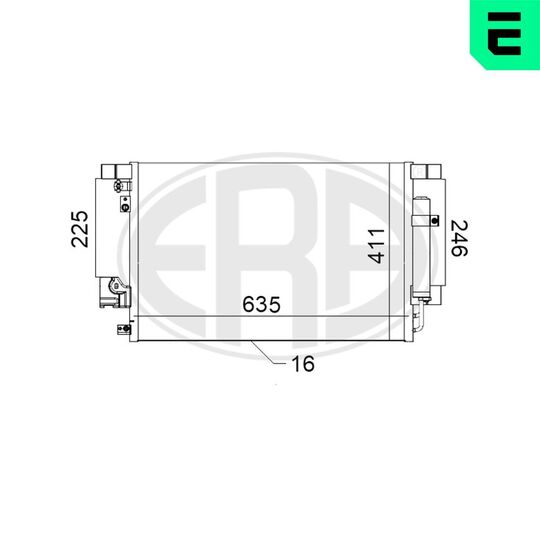 667114 - Condenser, air conditioning 