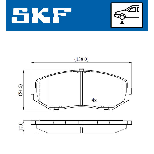 VKBP 80417 A - Brake Pad Set, disc brake 