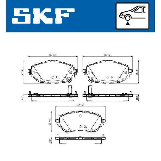 VKBP 80429 A - Bromsbeläggssats, skivbroms 