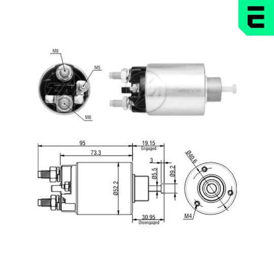 ZM8860 - Solenoid, startmotor 