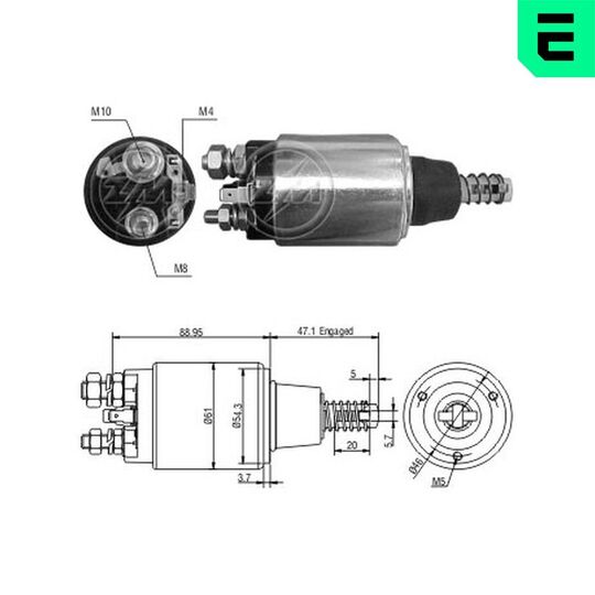 ZM1640 - Solenoid Switch, starter 