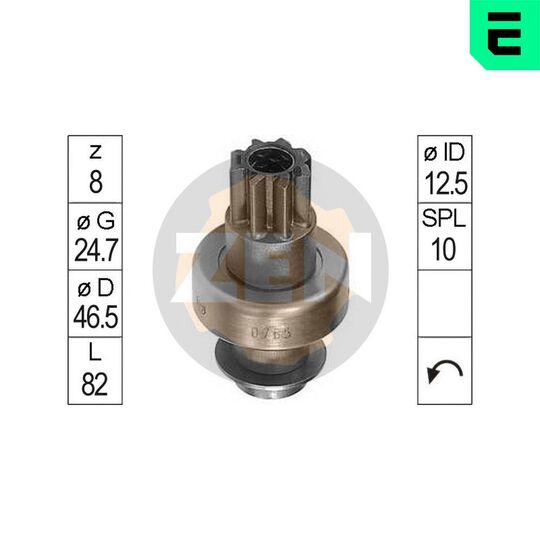 ZN0765 - Freewheel Gear, starter 