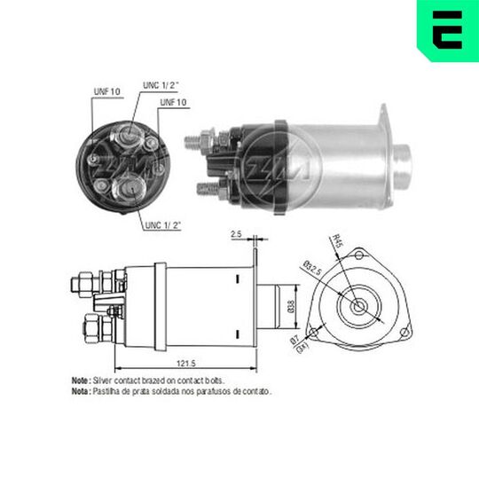 ZM458 - Solenoid, startmotor 