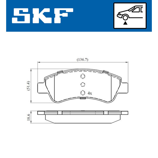 VKBP 80040 - Brake Pad Set, disc brake 