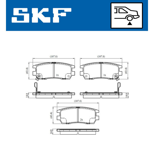 VKBP 90571 A - Brake Pad Set, disc brake 