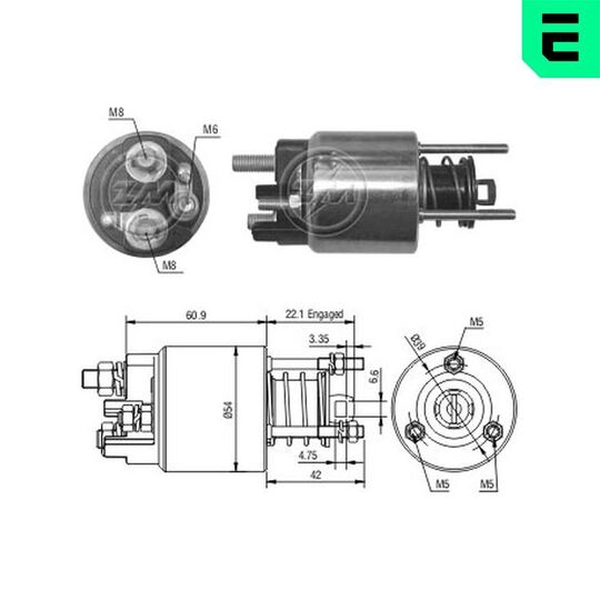 ZM395 - Solenoid, startmotor 