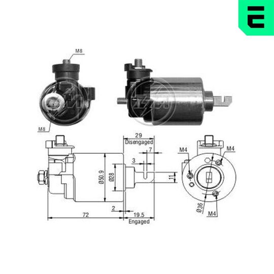 ZM605 - Solenoid Switch, starter 