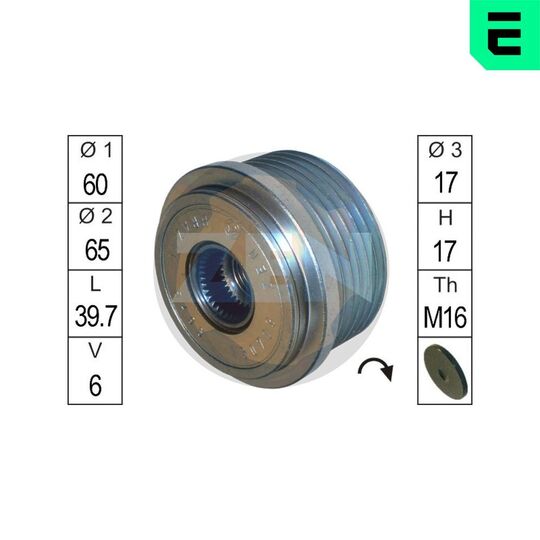 ZN5495 - Alternator Freewheel Clutch 