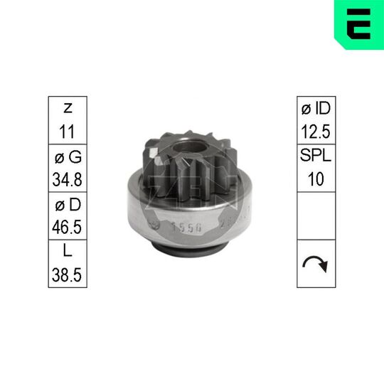 ZN1556 - Freewheel Gear, starter 