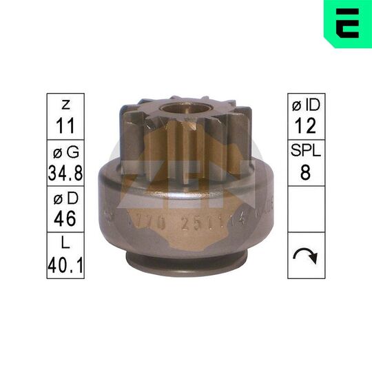 ZN1770 - Freewheel Gear, starter 