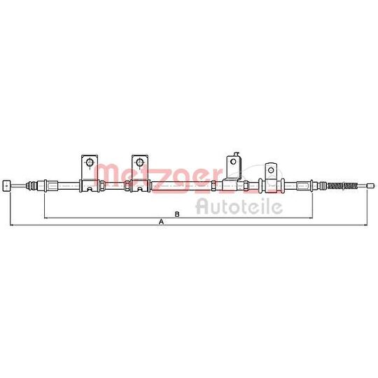 17.3505A - Cable, parking brake 