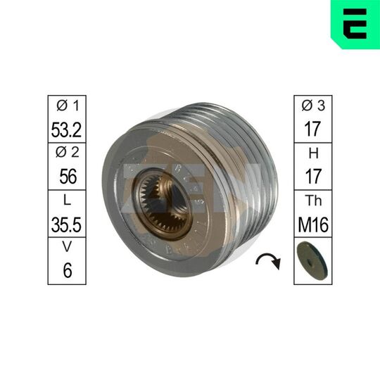 ZN5429 - Alternator Freewheel Clutch 