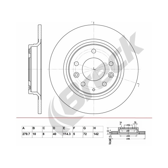 BR 049 SA100 - Brake Disc 