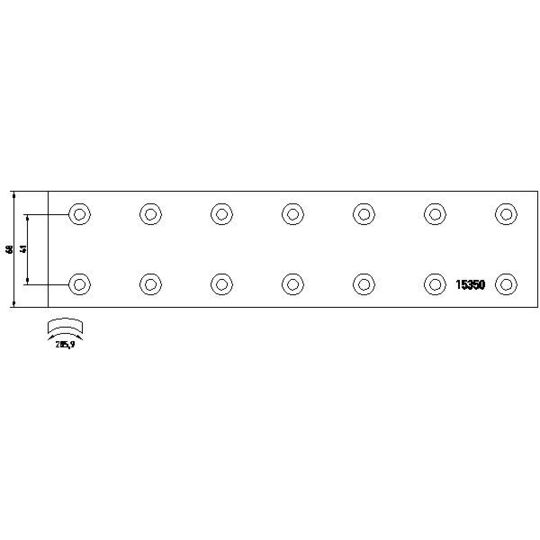 1534906 - Bromsbelägg, sats, trumbroms 