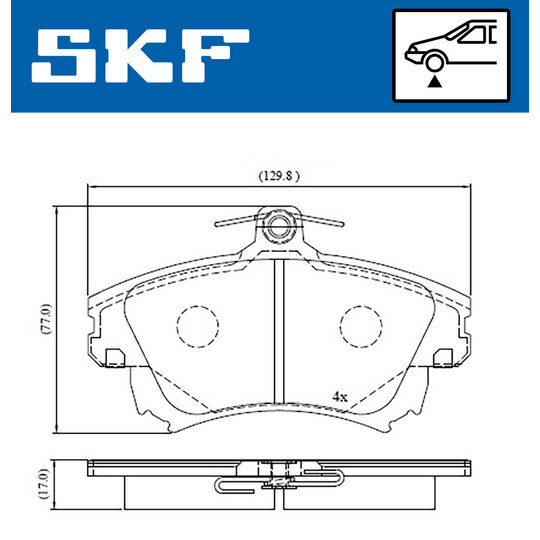 VKBP 80404 A - Bromsbeläggssats, skivbroms 