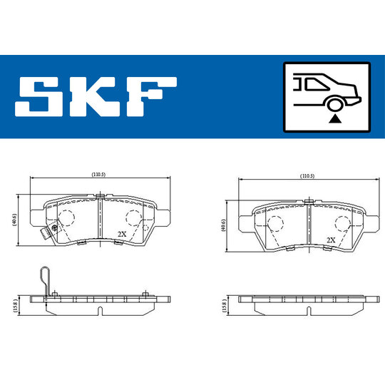 VKBP 90597 A - Bromsbeläggssats, skivbroms 