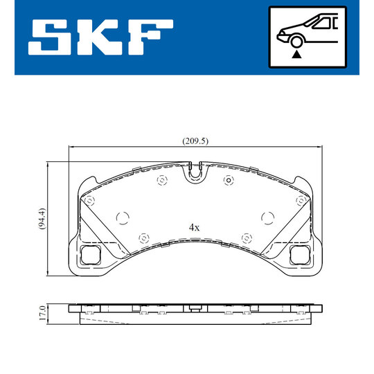 VKBP 80293 - Brake Pad Set, disc brake 