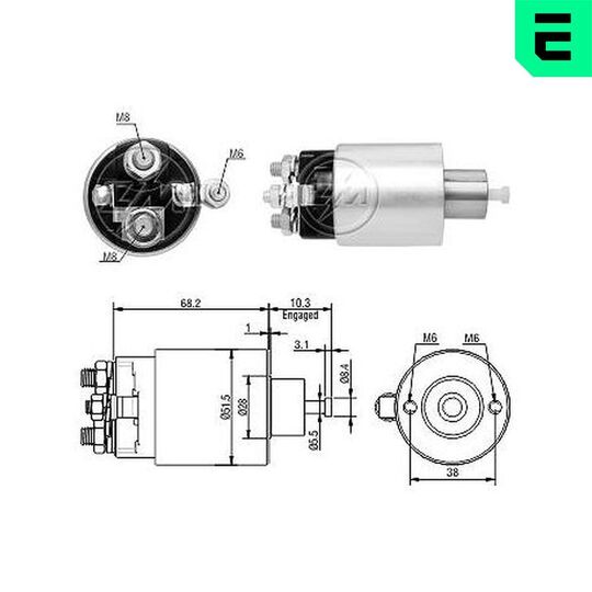 ZM1995 - Solenoid Switch, starter 