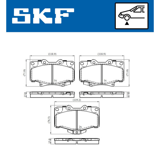 VKBP 80537 A - Brake Pad Set, disc brake 