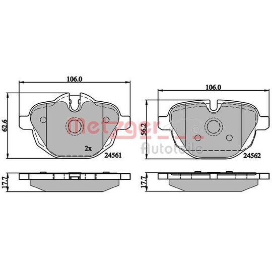 1170784 - Brake Pad Set, disc brake 