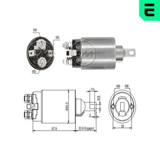 ZM894 - Solenoid, startmotor 