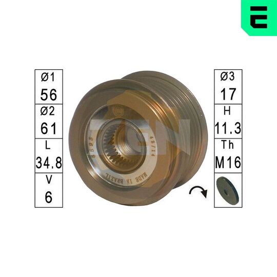 ZN5595 - Alternator Freewheel Clutch 