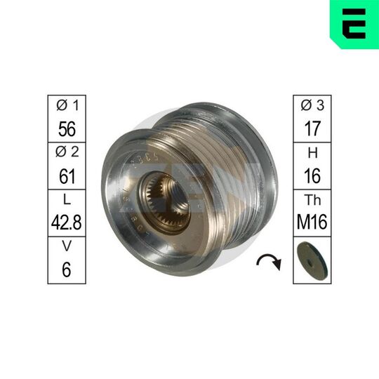 ZN5383 - Alternator Freewheel Clutch 