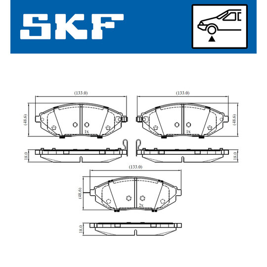 VKBP 80305 A - Bromsbeläggssats, skivbroms 