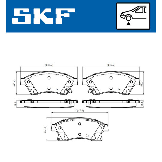 VKBP 80245 A - Bromsbeläggssats, skivbroms 