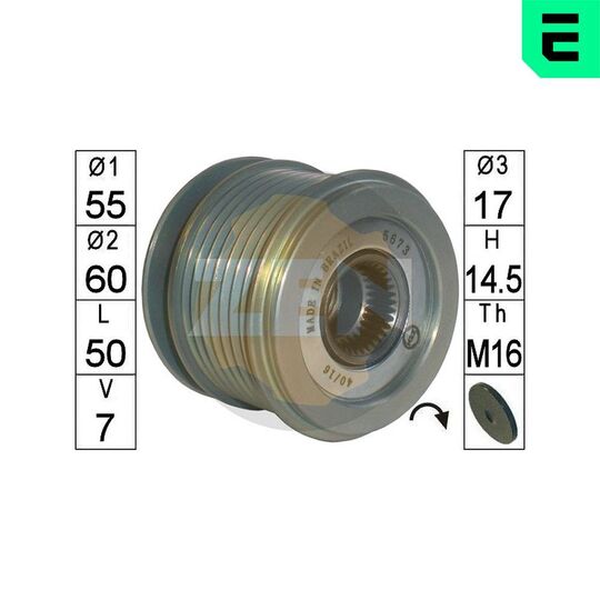 ZN5673 - Alternator Freewheel Clutch 