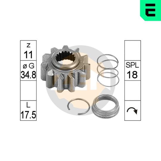 ZN9495 - Drev, startmotor 